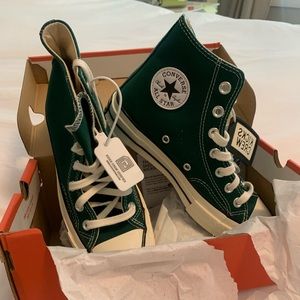 Green Converse Hightop sneakers